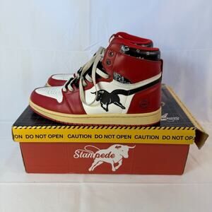 Air Stampede 1 “White Rage Red Black” Mens Size 9 Streetwear Sneaker w/box